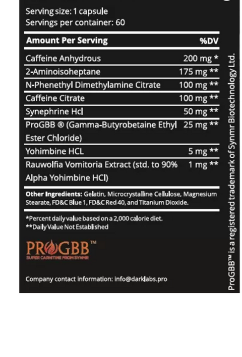 Dark Labs Adrenaline 60 Kapsül - Supplementhane