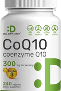DEAL SUPPLEMENT CoQ10 Bioavailable Coenzyme Ubiquinon Omega 3 Heart Energy Brain Health Antioxidant Support 240 Caps