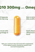 DEAL SUPPLEMENT CoQ10 Bioavailable Coenzyme Ubiquinon Omega 3 Heart Energy Brain Health Antioxidant Support 240 Caps
