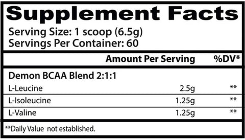 Insane Labz Demon BCAA Powder 2:1:1 60 Servings - Grape