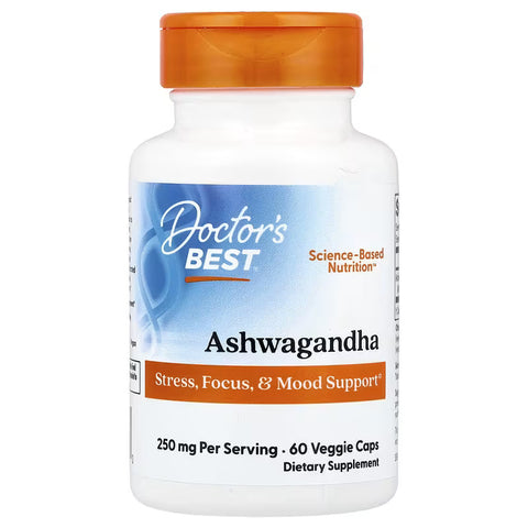 Doctor's Best Ashwagandha with Sensoril Stress Focus and mood support 60 Veggie Caps