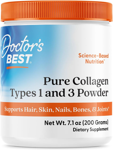 Doctor's Best Pure Collagen Types 1 & 3 Promotes Healthy Skin Hair & Nails – Bone & Joint Support 200 g