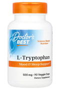 Doctor's Best L-Tryptophan Mood & Sleep Support 500 mg 90 Veggie Caps
