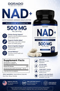 DORADO NUTRITION NAD Nicotinamide Riboside Support Made in the USA - 30 Vegan Caps - Supplementhane
