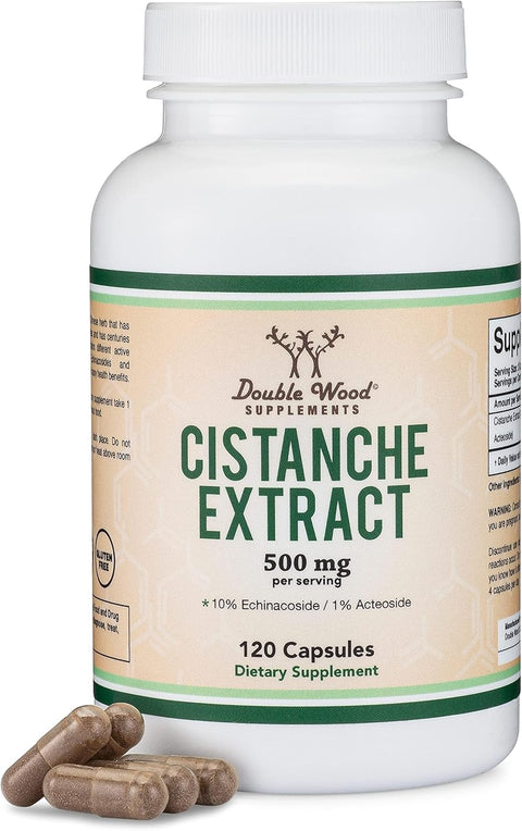 Double Wood Cistanche Tubulosa Extract Testosterone For men 500mg 120 Caps