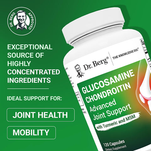 Dr. Berg Glucosamine Chondroitin MSM Turmeric & Boswellia - Advanced Joint Support 120 Caps