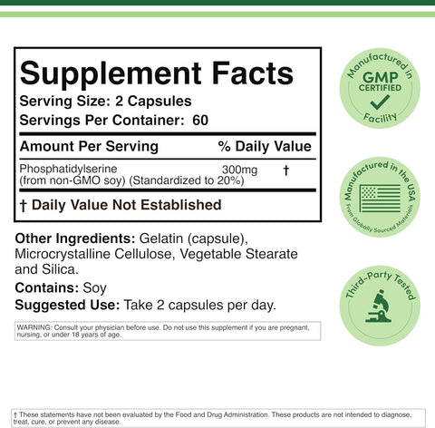 Double wood PhosphatidylSerine 300mg 120 Caps