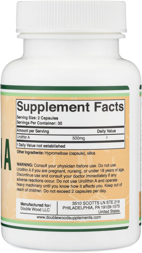 Double Wood Urolithin A Helathy Aging and Mitochondrial 60 Caps