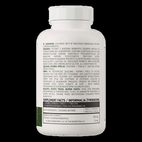 OstroVit Berberine VEGE (Kan sekeri desteği) 500 mg 90 tablets