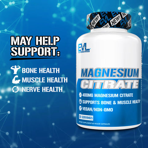 EVLution Nutrition, Magnesium(Magnezyum )  Citrate, 400 mg, 60 Vegetarian Caps