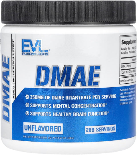 EVLution Nutrition DMAE Brain & Cognitive Mental Concentration Support 286 servis