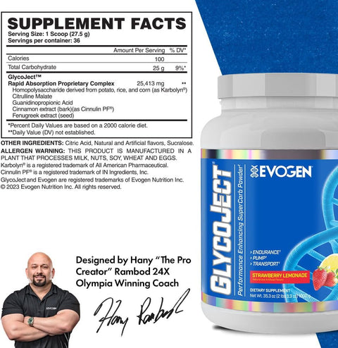 Evogen GlycoJect Karbolyn Super Carb Pump PreWorkout Karbonhidrat Powder 1000 gr