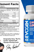 Evogen Liver Longer Molybdenum & Nac & Milk Thistle & Tudca Detox Health & Repair 84 Caps