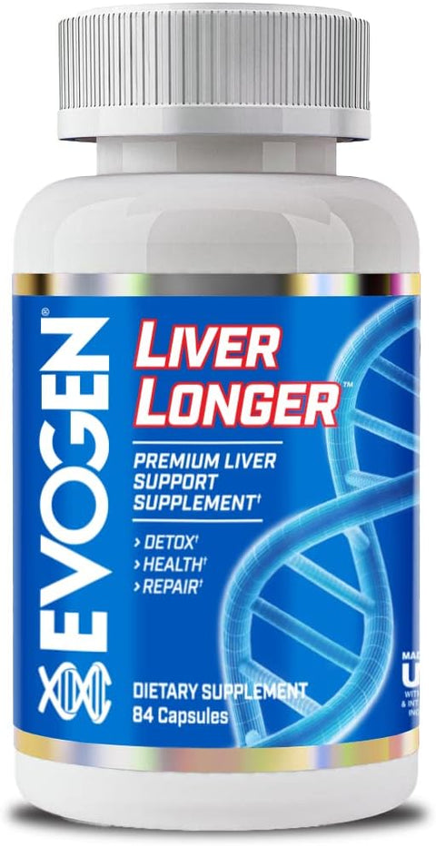 Evogen Liver Longer Molybdenum & Nac & Milk Thistle & Tudca Detox Health & Repair 84 Caps