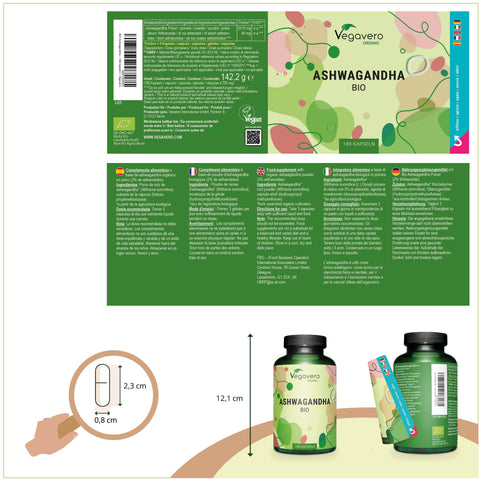 Vegavero Ashwagandha Root Powder 180 Kapsül