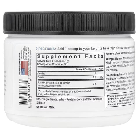Force Factor Primal Origins Bovine Colostrum Grass-Fed Gut Health & Recovery 93 g