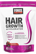 Force Factor Hair Growth Accelerator Hair Skin & Nails Vitamin Biotin Mixed Berry 60 Soft Chews