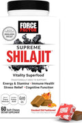 Force Factor Supreme Shilajit, Premium Himalayan Shilajit Trace Mineral Immune Health 60 Chews