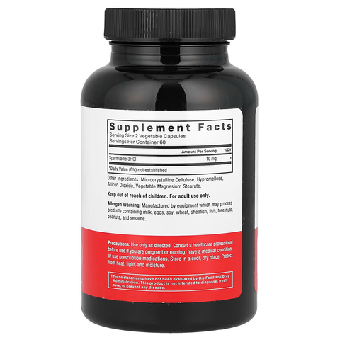 Force Factor Spermidine Antioxidants Supports Cellular Health 120 Vegetable Caps