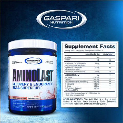Gaspari Nutrition Aminolast Eaa+Bcaa Amino complex 390 Grams