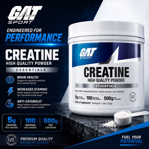 GAT Sport Essentials Creatine Powder Unflavored 500 g