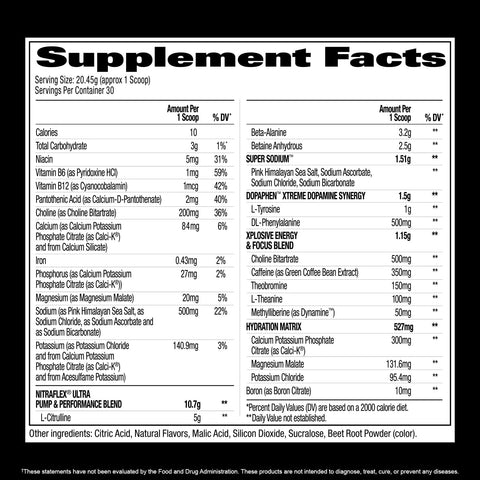 GAT SPORT Nitraflex Ultra PreWorkout Supplement Strawberry Watermelon 613,5 Gr