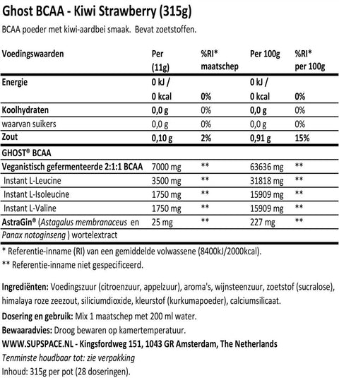 GHOST AMİNO BCAA 315 Gram