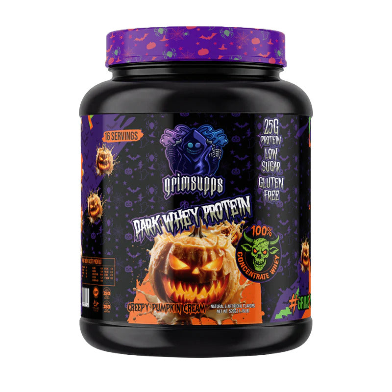 Grimsupps Dark Whey Protein Tozu 528g - Creepy Pumpkin Cream - 25g Protein