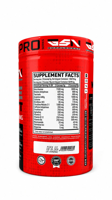 Gsn Preworkout Ultra performance Series 500 gr 100 Servis