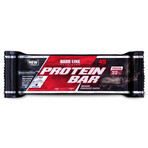 Hardline Nutrition PROTEIN BAR KUTULU 45 GR*12 ADET (Belçika Çikolatası Kaplı)