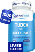Herbtonics TUDCA Gallbladder Milk Thistle & Pterostilbene Bile Salt for Liver Cleanse Detox Healthy Bile Flow, and Digestive Health 60 Caps - Supplementhane