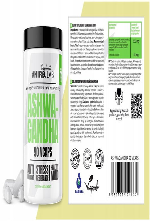Hero Lab Ashwagandha 600 mg 90 Vegan Kapsül