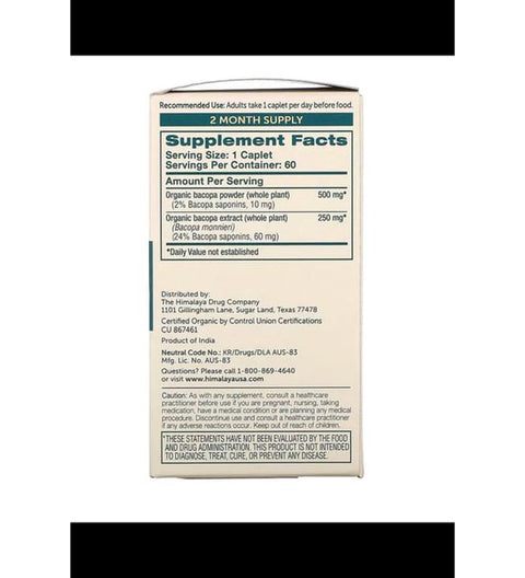 Himalaya Organik Bacopa 60 Tablet