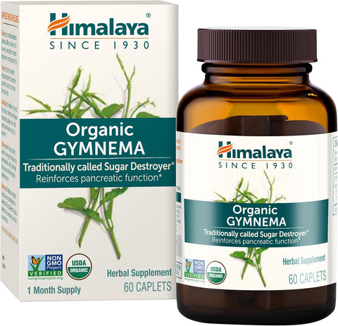 Himalaya Organic Gymnema Sylvestre – Herbal Glucose Metabolism Support 700 mg, 60 Caplets