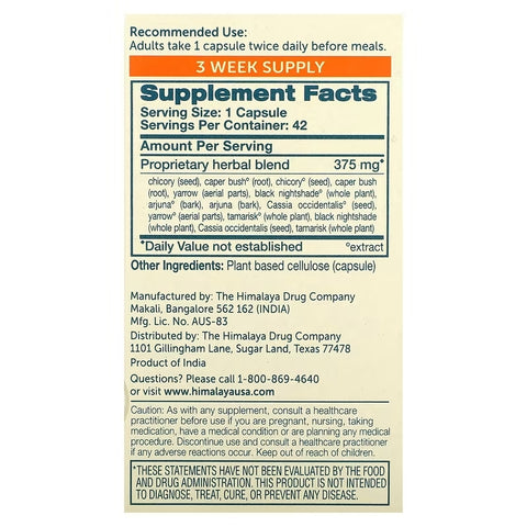 Himalaya LiverCare Detox Enzymes Gut Health 42 Vegetarian Capsules