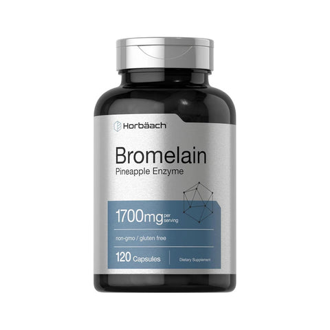 Horbäach Bromelain 1700 mg Supports Digestive Health Pineapple Enzyme 120 Caps