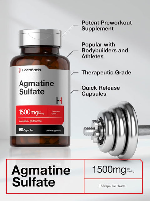 Horbäach Agmatine Sulfate L-Arginine 1500 mg 60 Caps