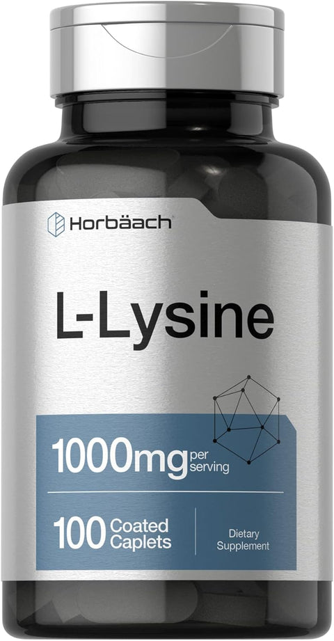 Horbäach L-Lysine Lizin 1000mg Essential Amino Acid 100 Tablet