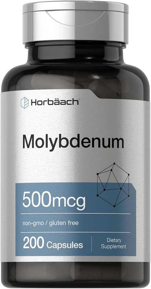 Horbaach Molybdenum Amino Acid Chelate 500mcg 200 Caps