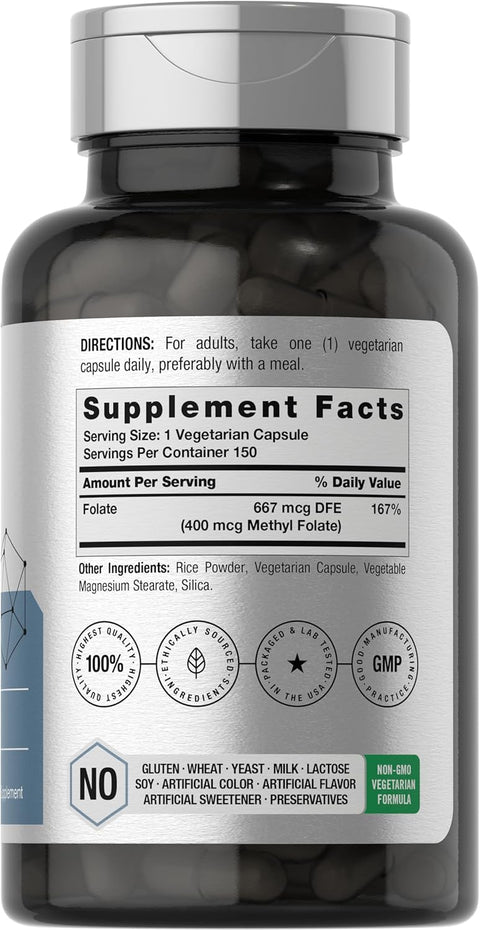 Horbäach Methyl Folate 400 mcg 150 Vegan Caps