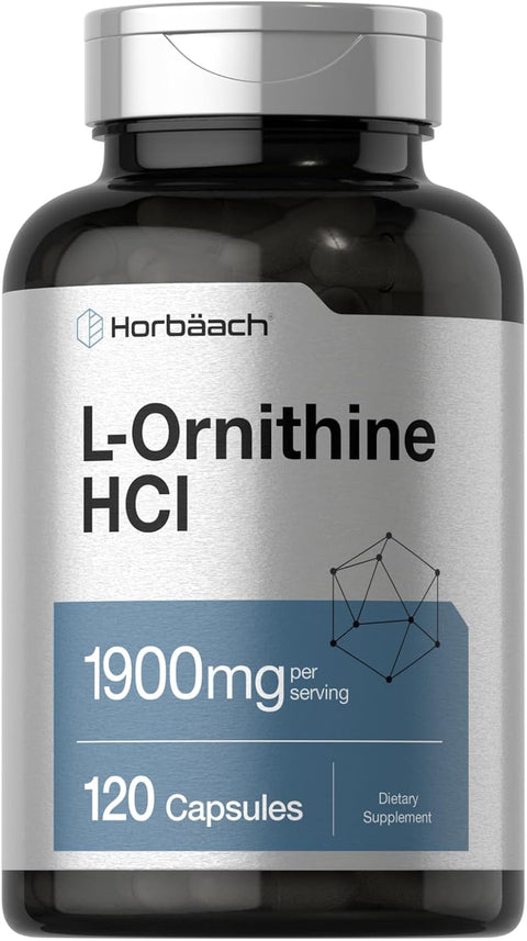 Horbaach L-Ornithine 1900mg per serving 120 Caps