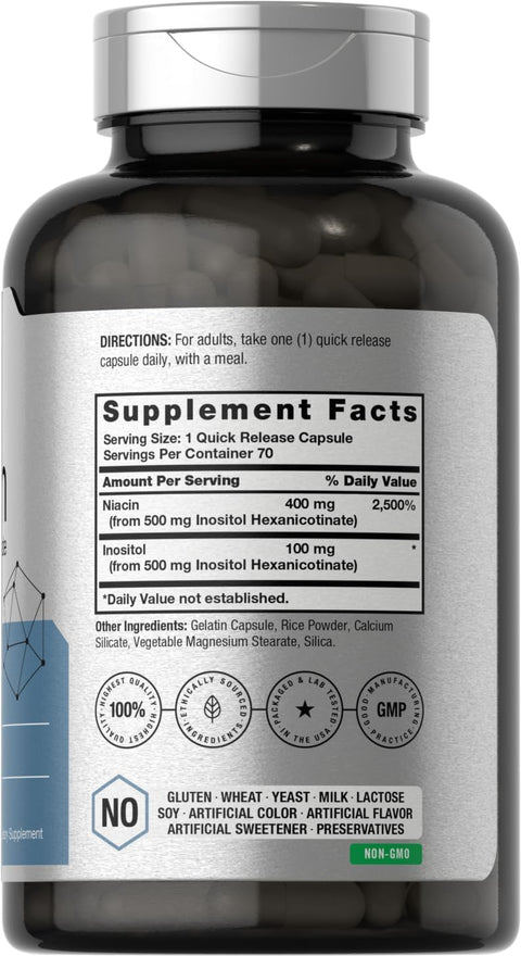 Horbaach Niacin with inosıtol 500mg 70 Caps