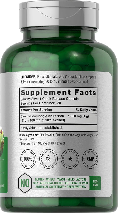 Horbaach Garcinia Cambogia Appetite Control Weight loss 1000mg 250 Caps