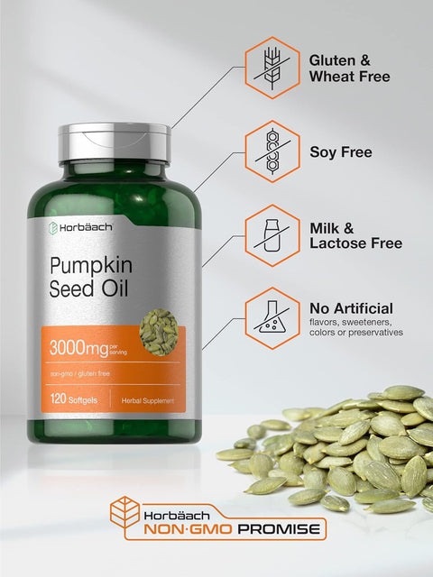 Horbäach Pumpkin Seed Oil 3000mg 120 Softgel
