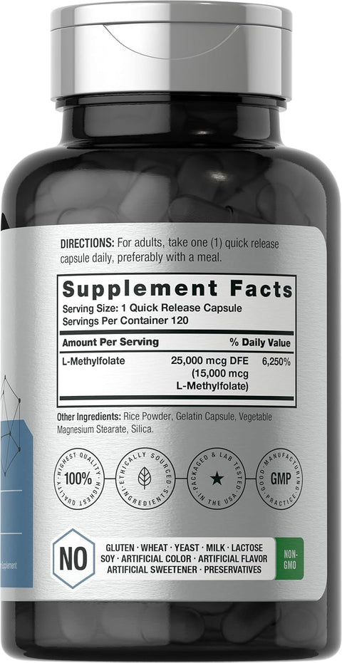 Horbaach L-Methylfolate MTHF 15000mcg 120 Caps