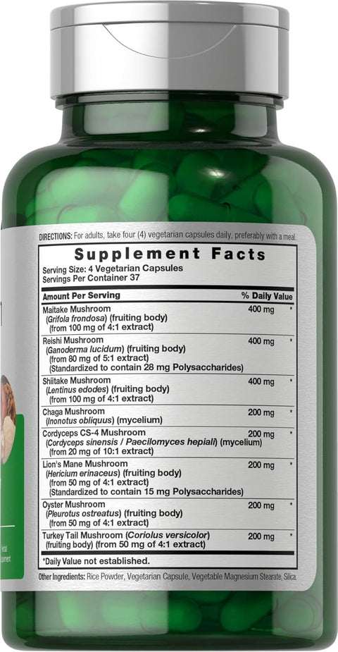 Horbaach Mushroom Complex Reishi, Chaga, Lions Mane 150 Caps
