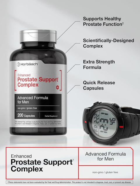 Horbaach Prostate Support for Men Saw Palmetto, Pygeum, Stinging Nettle 200 Cap