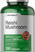 Horbäach Reishi Mushroom 1000mg 5:1 Extract 200 Caps