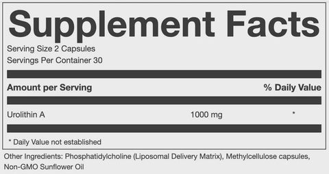 Perpetua Life Urolithin A Liposomal Mitochondrial Health 1,000mg 60 Caps