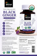INCAS USDA Organic Thai Black Ginger Kaempferia Thai Ginseng for Men Libido booster 120 Vegan Caps - Supplementhane